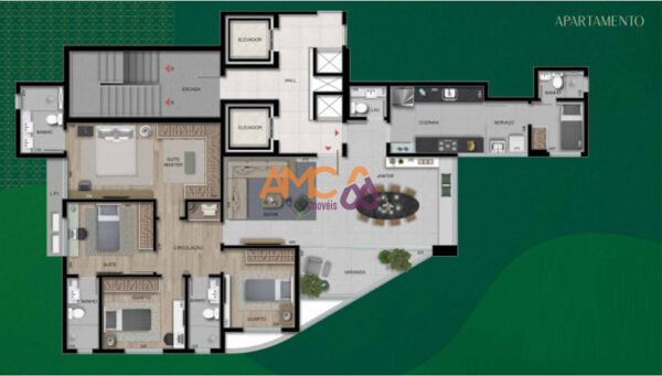 Apartamento 4 qts, no bairro Sion AMC345 - Image 2