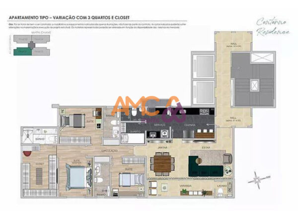 Apartamento 4 qts, no Lourdes AMC495 - Image 3